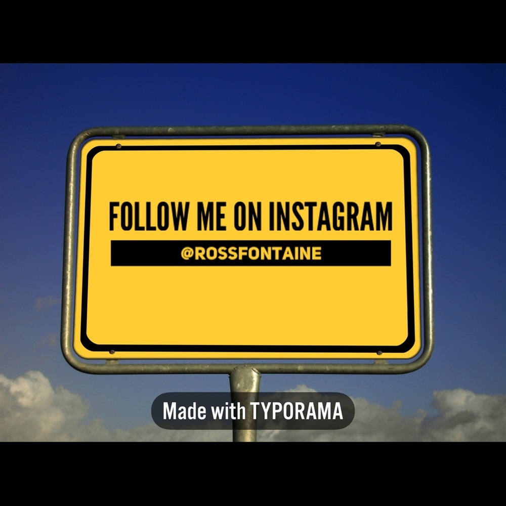 Follow me on Instagram